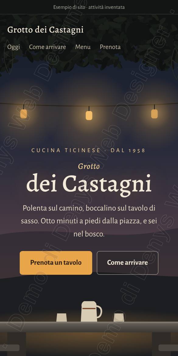Grotto dei Castagni su telefono