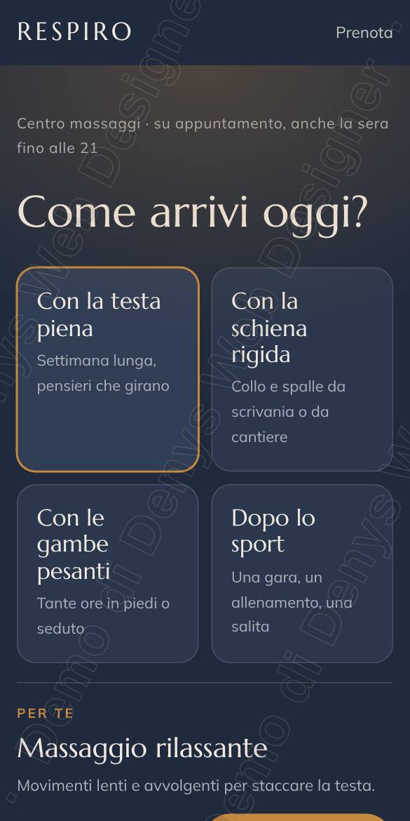 Respiro Massaggi su telefono