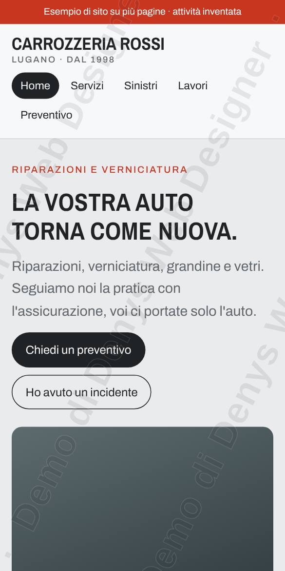 Carrozzeria Rossi su telefono