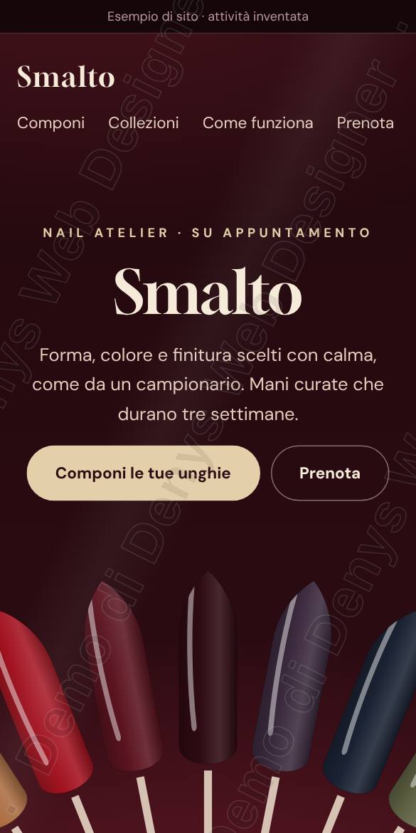 Smalto Nail Atelier su telefono