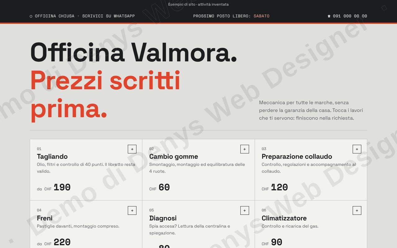 Officina Valmora su computer
