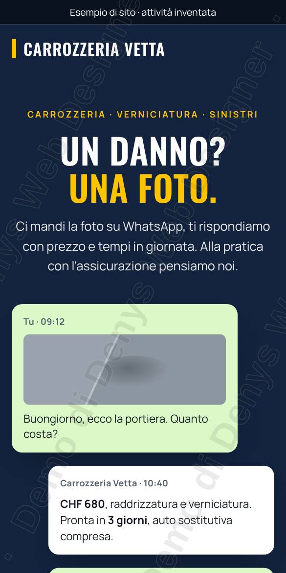 Carrozzeria Vetta su telefono